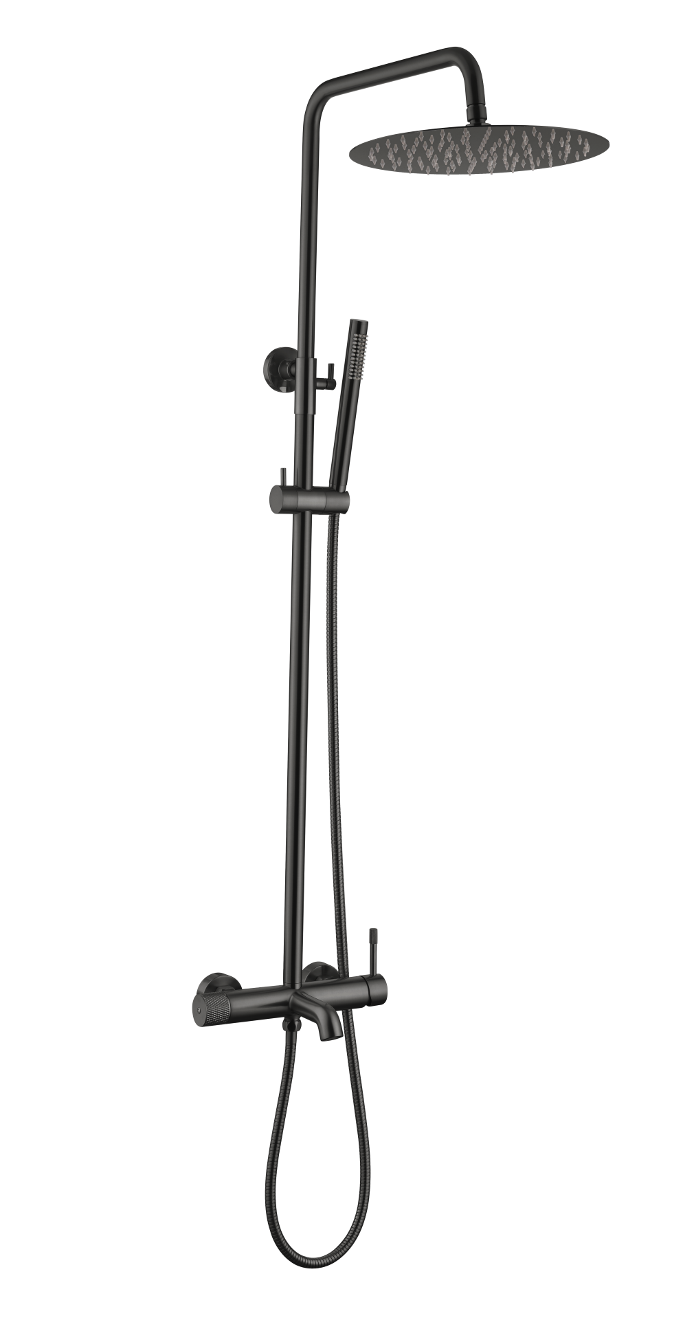 Стойка для душа со смесителем UNO Shine Gun Metall