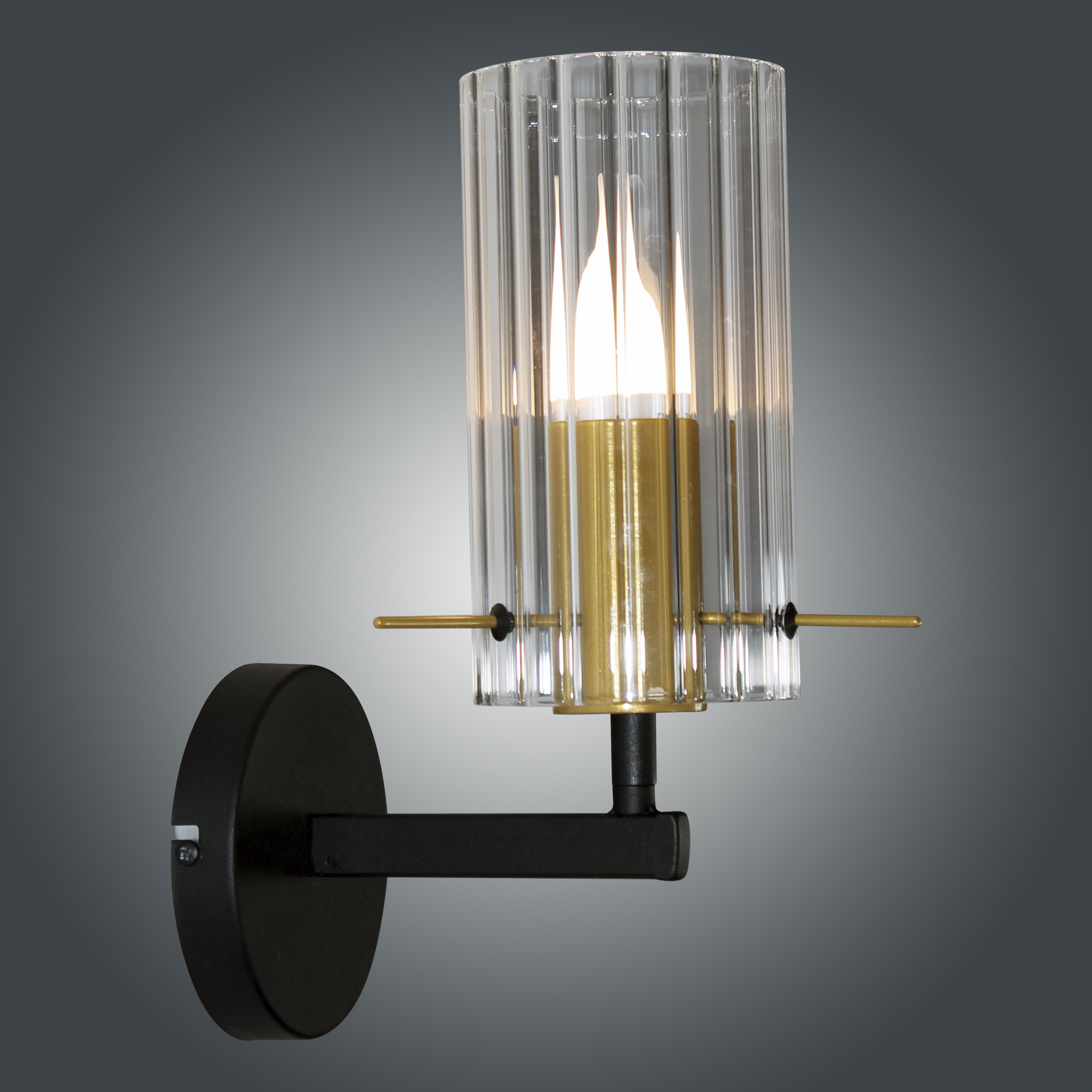 Светильник Эсми 511 черн.зол. (Плафон 0015) НББ 01-60-180 Е27 настенный