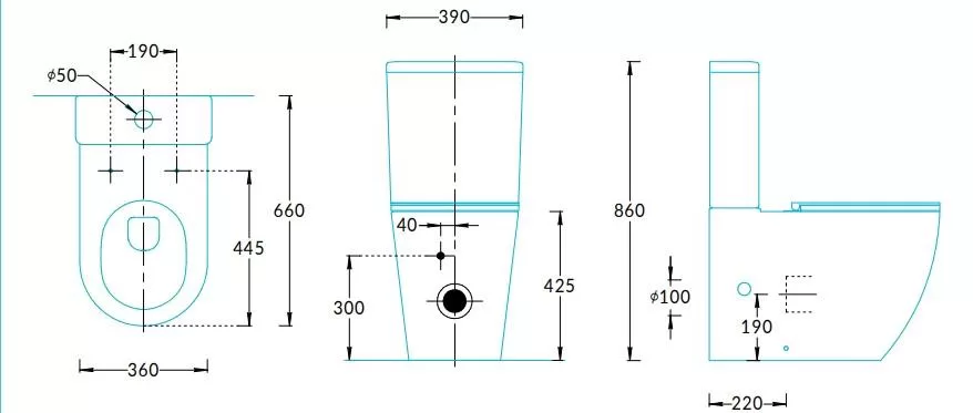 Унитаз SFERA напольный безободковый с крепежом и сиденьем, белый глянцевый