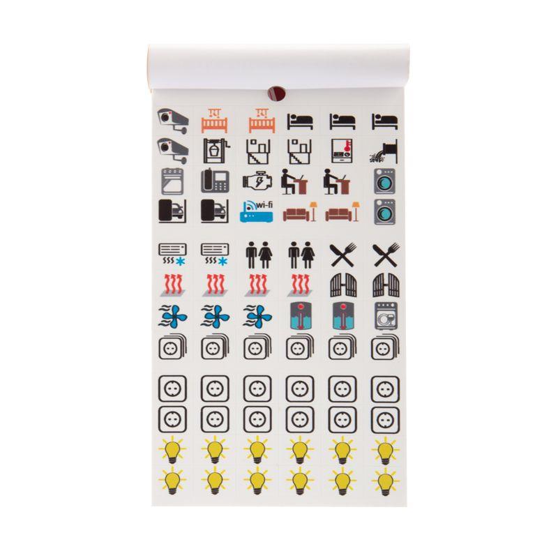 Набор наклеек "Маркировка электрощитов М-1" 85х150мм надписи для ВА (10 листов) Rexant 56-0081