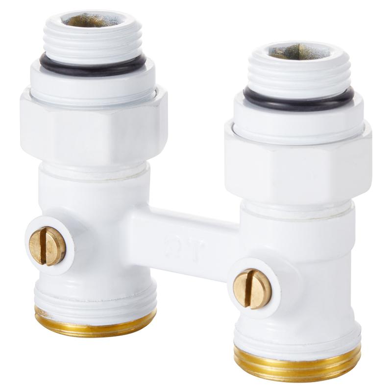 Узел нижнего подключения прямой 1/2дюймх3/4дюйм EK бел. Royal Thermo НС-1559438