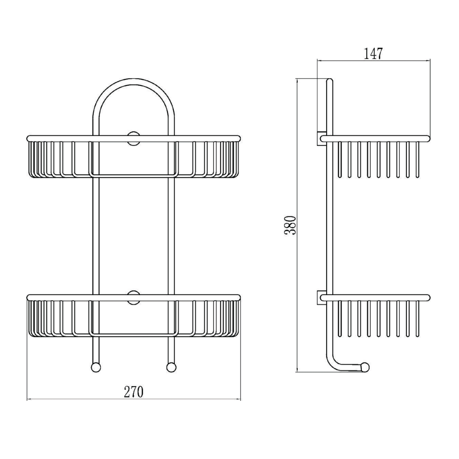 Полка Savol S-002722C, бронза