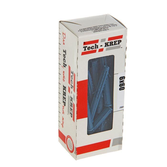 Дюбель четырехраспорный (универс.) Чапай 6х60 шипы + усы полипропилен (уп.40шт) Tech-KREP 111470