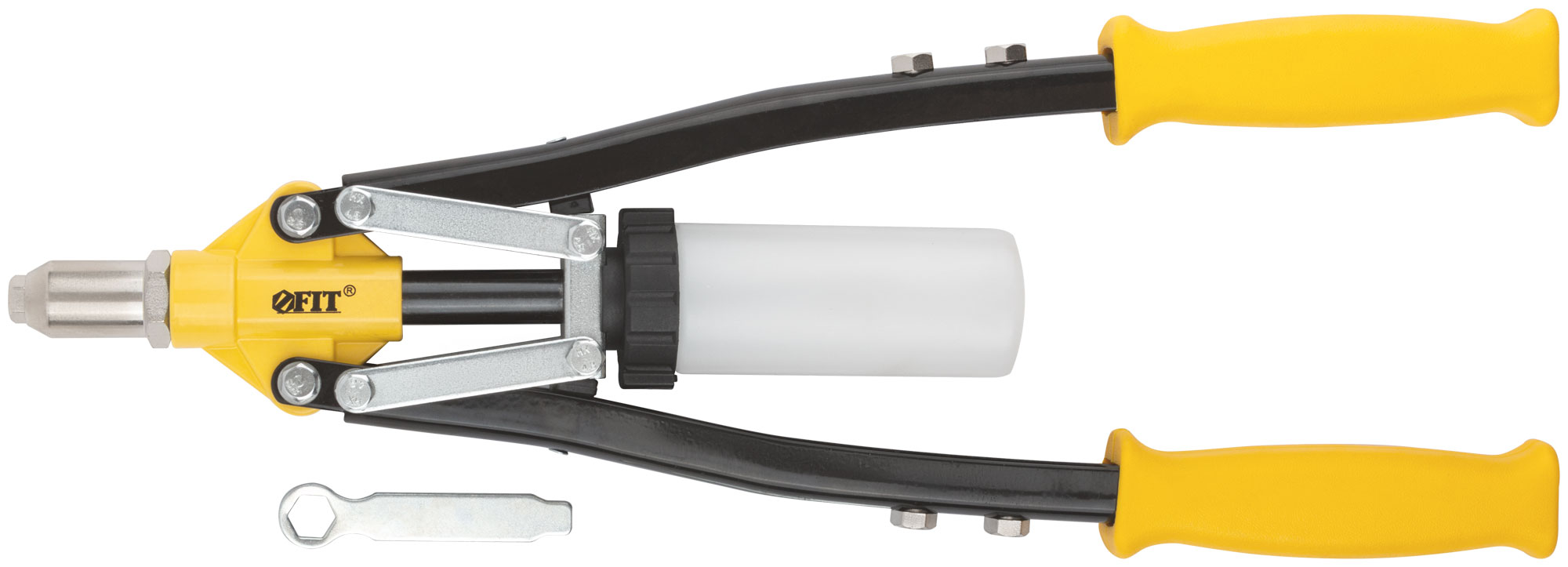 Заклепочник усиленный с длинными ручками, пластиковый контейнер 3,2-6,4 мм (445 мм)