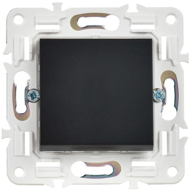 Выключатель кнопочный 1-кл. SKANDY 10А SK-V14Bl черн. IEK SK-V17-0-10-K02