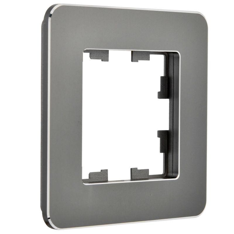 Рамка 1-м BRITE РУ-1-1-Бр метал. титан RE IEK BR-M12-M-01-K48