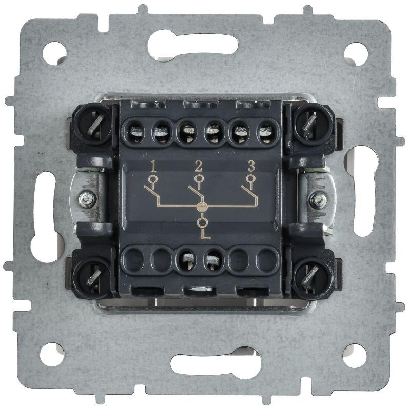 Выключатель 3-кл. СП BRITE ВС10-3-0-БрАБ 10А механизм арктич. бел. IEK BR-V30-0-10-K91