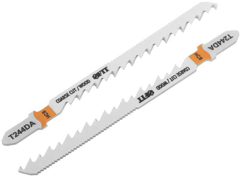 Полотно по дереву двусторонние HCS шлифованные под свободным углом зубья 100/75мм (T244DA) (уп.2шт) FIT 40961