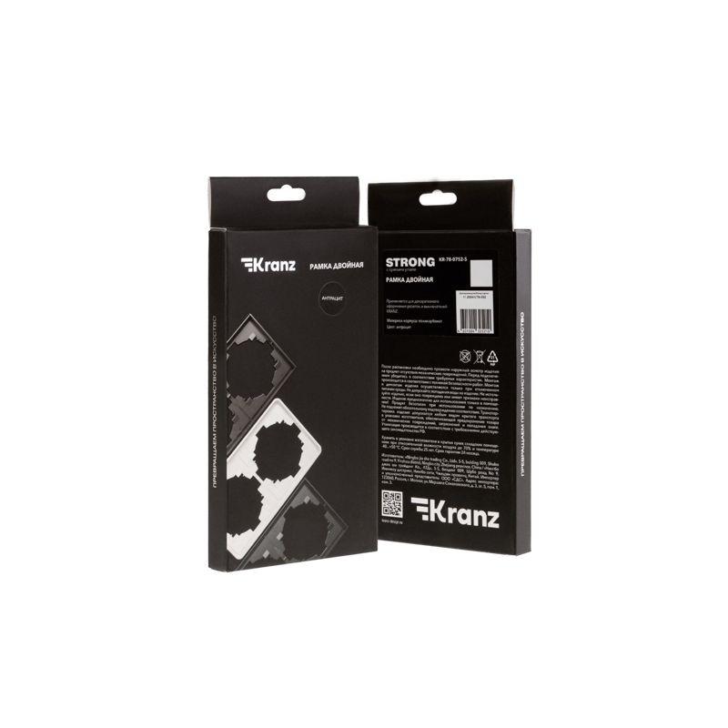 Рамка 2-м STRONG MIELE антрацит Kranz KR-78-0752-5