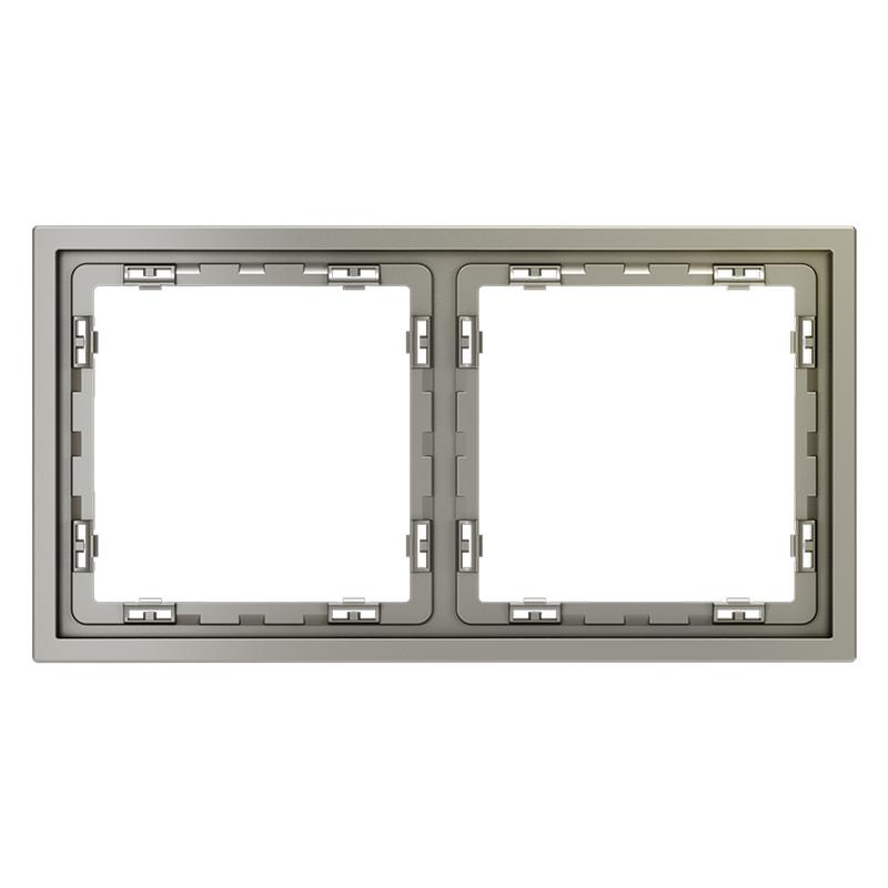 Рамка 2-м S70 пластик. шелк Voltum VLS100204