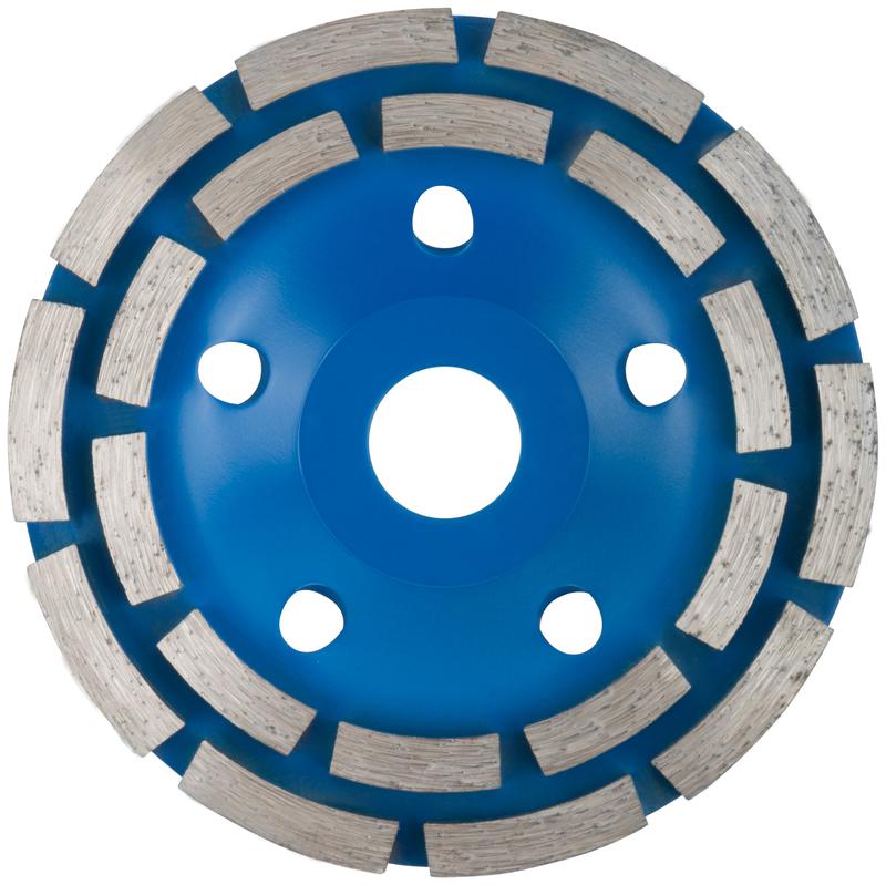 Диск шлифовальный алмазный посадочный диаметр 22.2мм два ряда сегментов 125мм MOS 39518М