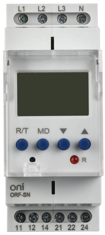 Реле фаз ORF-SN 3ф. 2 конт. 70-400В AC с контр. нейтр. ONI ORF-SN-070-400VAC