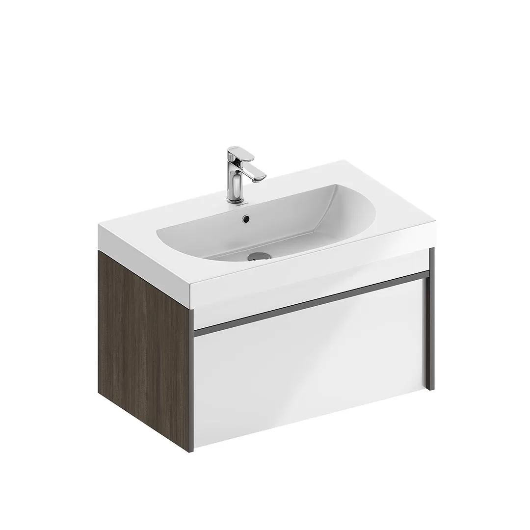 Тумба MODULA подвесная 80 с ящиком 1+1, арабика