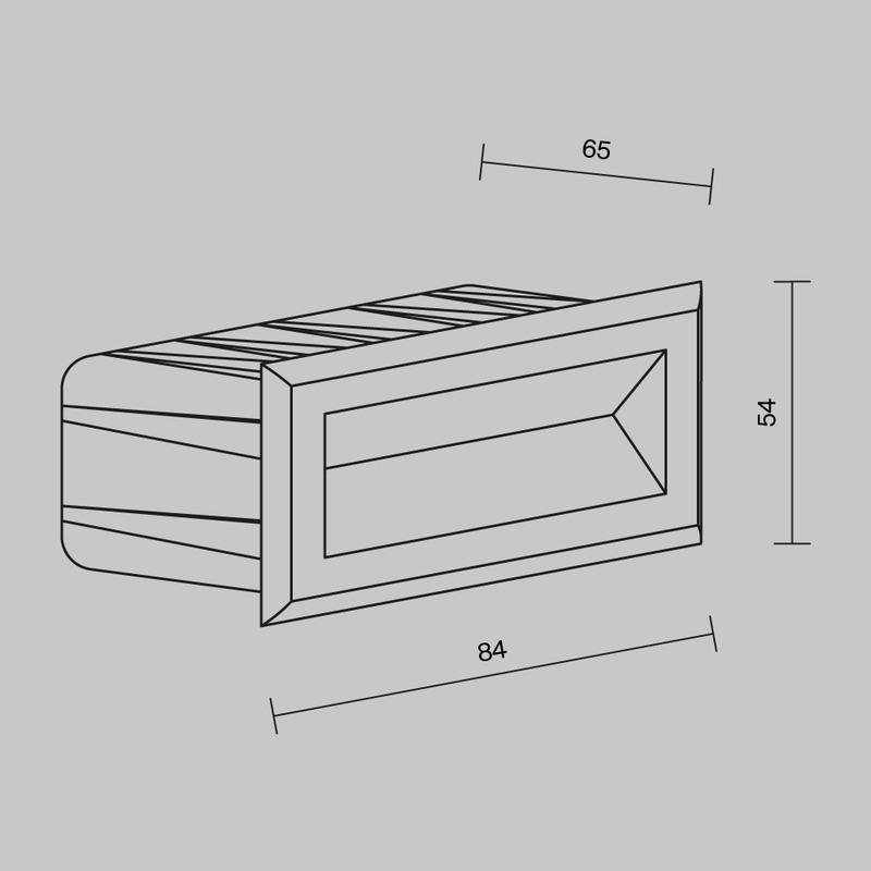 Светильник светодиодный Bosca 3Вт 3000К IP65 подсветка для лестниц Maytoni O045SL-L3B3K