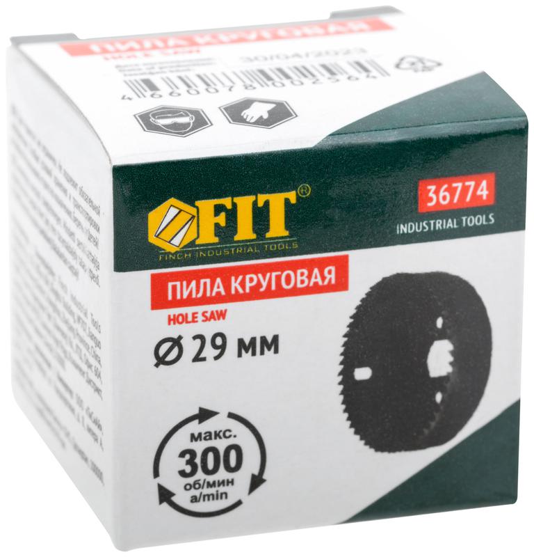 Пила круговая инструментальная сталь 29мм FIT 36774