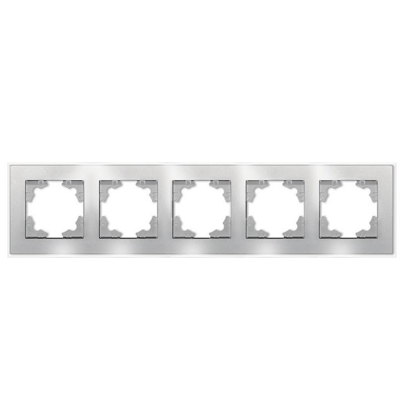 Рамка 5-м Афина стеклянная серебр. UNIVersal 2270