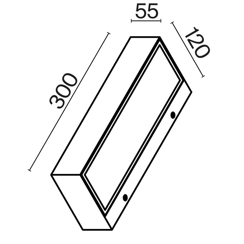 Светильник Lot 20Вт 3000К IP65 бра настен. Maytoni O428WL-L20GF3K