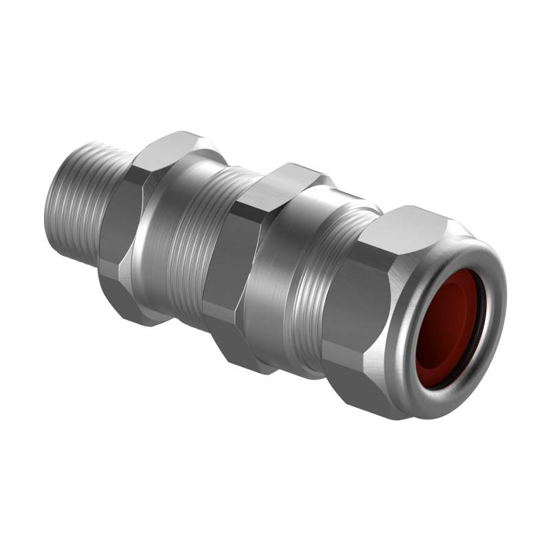 Ввод кабельный СВВКм-Н-20 М20х1.5 (6-14мм) в металлорукаве 14/21.5мм Ду-15 16мм нерж. сталь 1 Ex d IIC Gb X 1 Ex e II Gb X 2 Ex nR IIC Gc X Ex ta IIIC Da X IP66/67/68 Ex ЕАС в компл. с уплот. кольцом контргайкой и кольцом зазем. ОВЕН 127874
