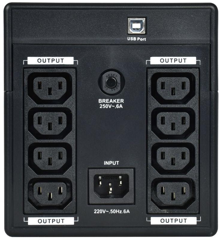 Источник бесперебойного питания ELECTRA ET 1.2кВ.А/720Вт с АКБ 2х7А.ч USB ITK EET-1200VA-1-002