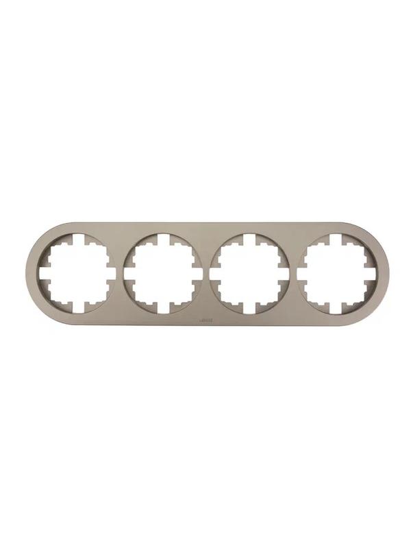 Рамка 4-м OSEN горизонт. круглая титан LEZARD 744-3700-149