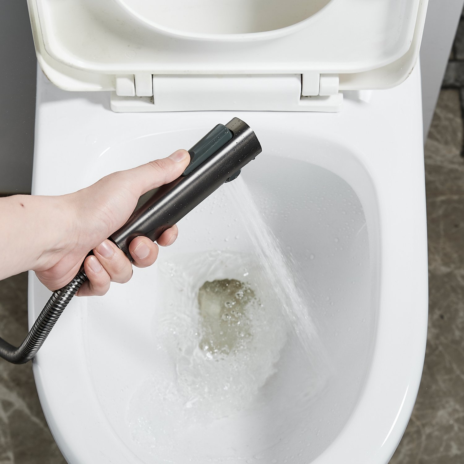 Гигиенический душ со смесителем Rose R1805T-1, пепельный