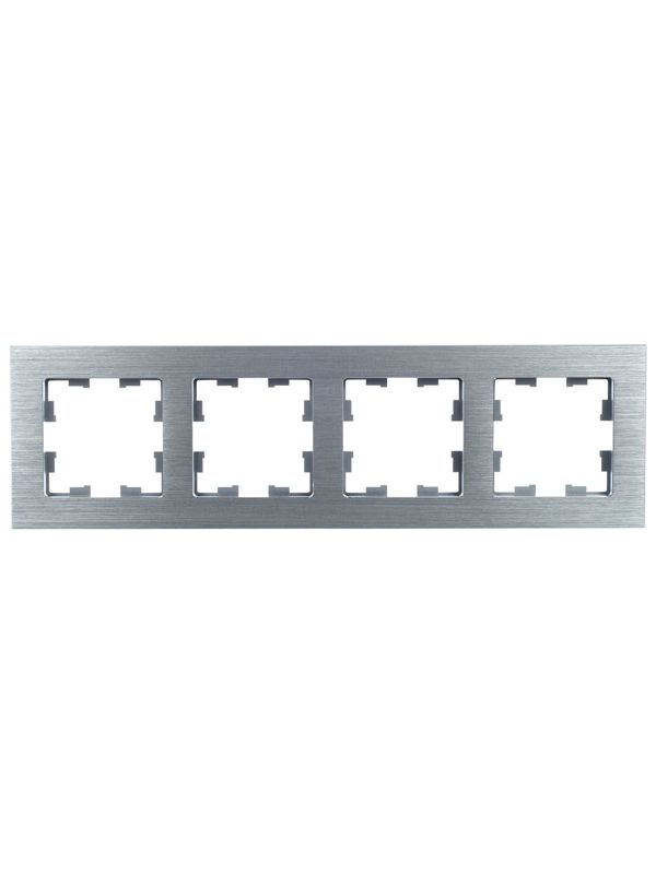 Рамка 4-м BRITE РУ-4-1-БрА металл алюм. IEK BR-M42-M-K47