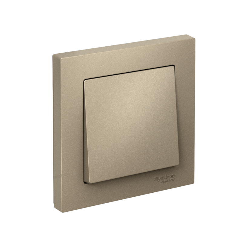 Выключатель 1-кл. AtlasDesign (сх. 1) 10AX быстрозажим. клем. в сборе шампань SE ATN000512S