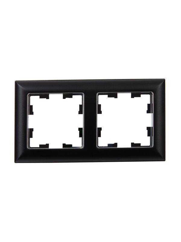 Рамка 2-м BRITE РУ-2-Бр хром/черн. IEK BR-M22-12-2-K23