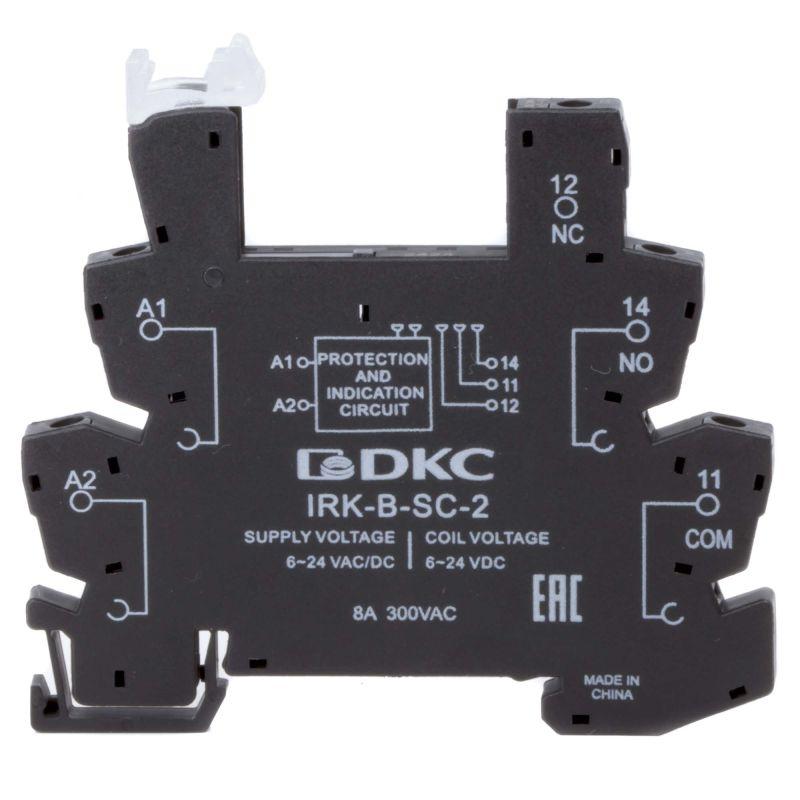 Колодка ультратонкая для реле RIS вх. напр. 110В AC/DC винт. клеммы DKC IRK-B-SC-4