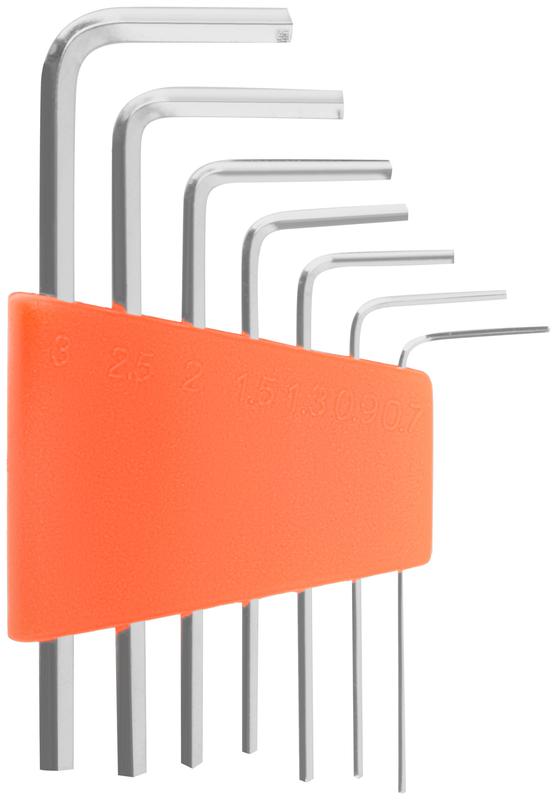 Ключ шестигранные CrV 7шт (0.7-3.0мм) в пластиковом держателе FIT 64160