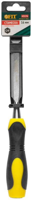 Стамеска профи CrV двухцветная прорезиненная ручка 16мм FIT 43176