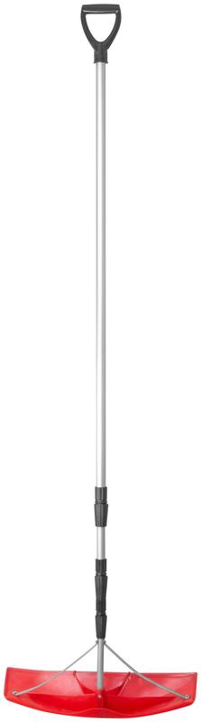 Скрепер для уборки снега на крышах металлическая телескопическая ручка 620х150x(2000-6000)мм КУРС 68137