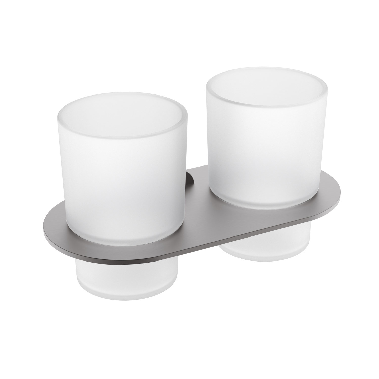 Стакан для ванной комнаты двойной Raglo R300.08.09, графит