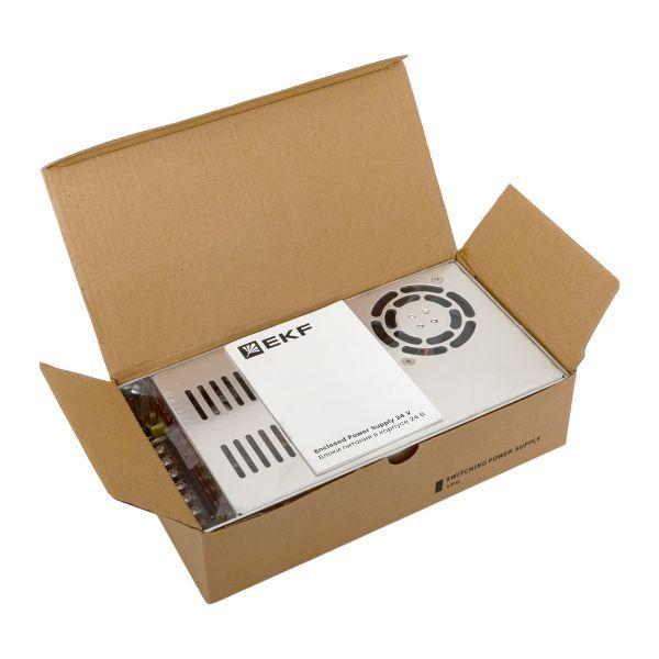 Блок питания на монтажную панель 500Вт Uвх 220В AC m Uвых 24В DC постоянного тока EKF MPS-500W-24