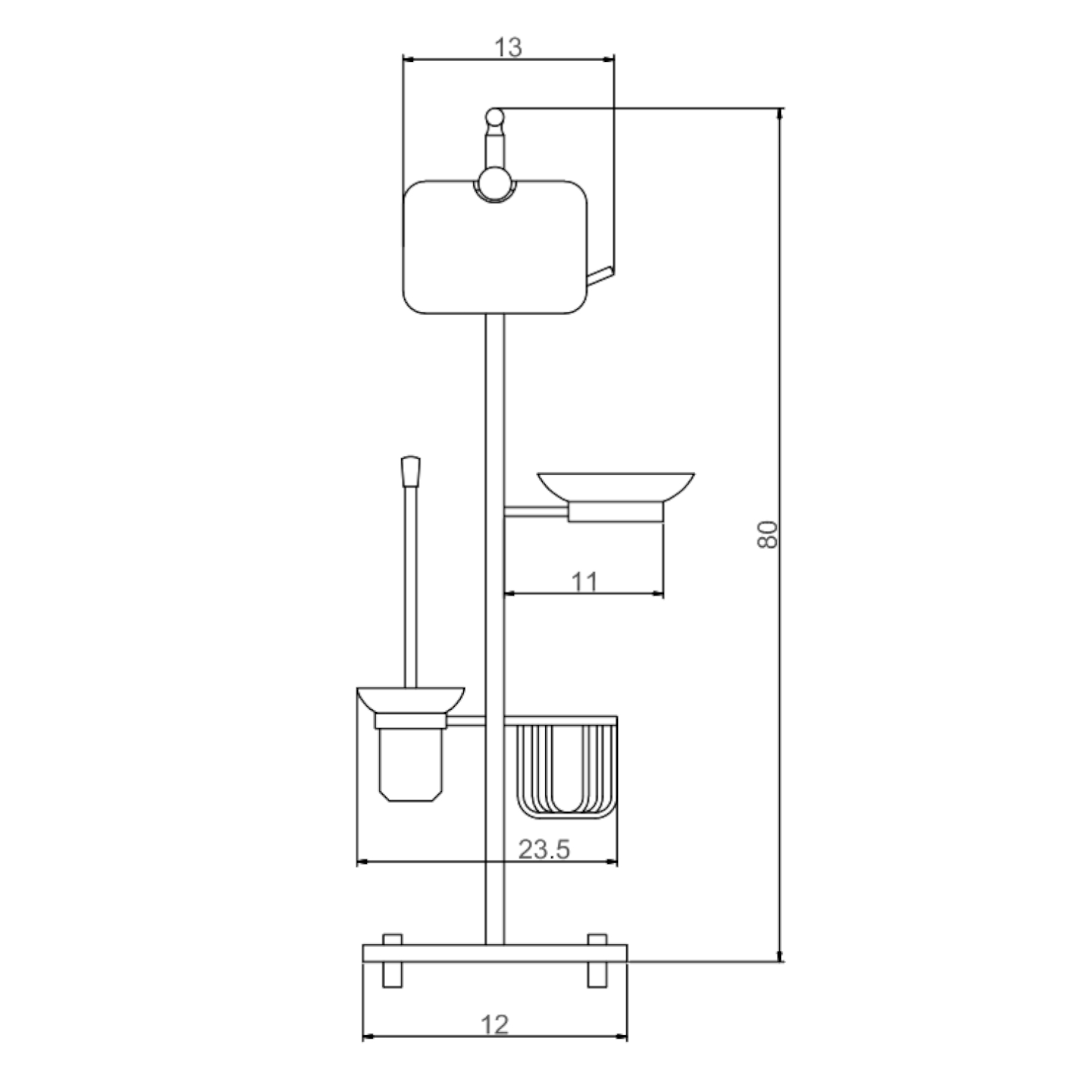 Напольная стойка Savol S-00A01, хром
