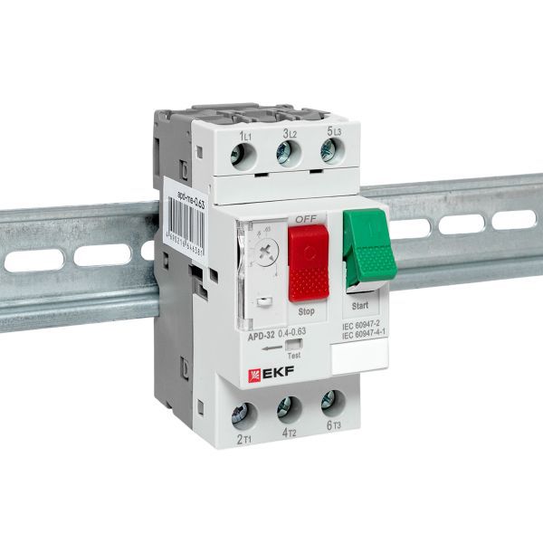 Выключатель автоматический для защиты двигателя АПД-32 0.4-0.63А EKF apd-me-0.63