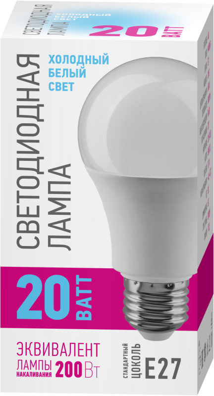 Лампа светодиодная 90 445 OLL-A60-20-230-6.5K-E27-PROMO ОНЛАЙТ 90445