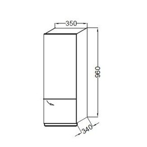 Шкаф-пенал Jacob Delafon Odeon up EB893D-N18 35x34x96 см, белый, правый