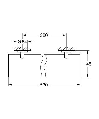 Полочка стеклянная Grohe Essentials 40799001