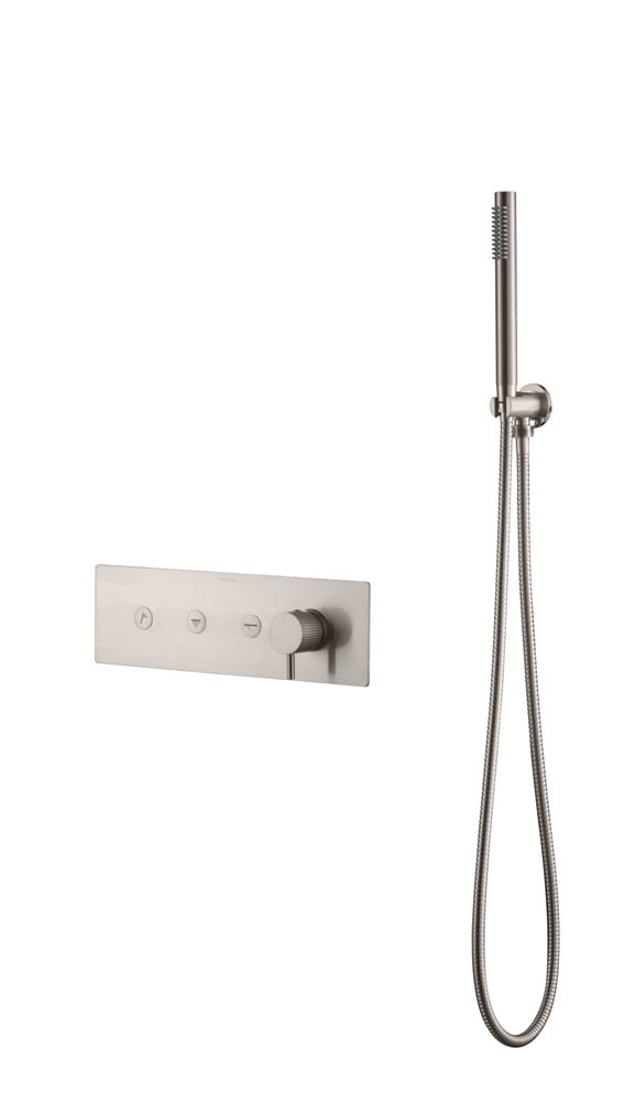 Смеситель FUSION с ручным душем Nikel Brush