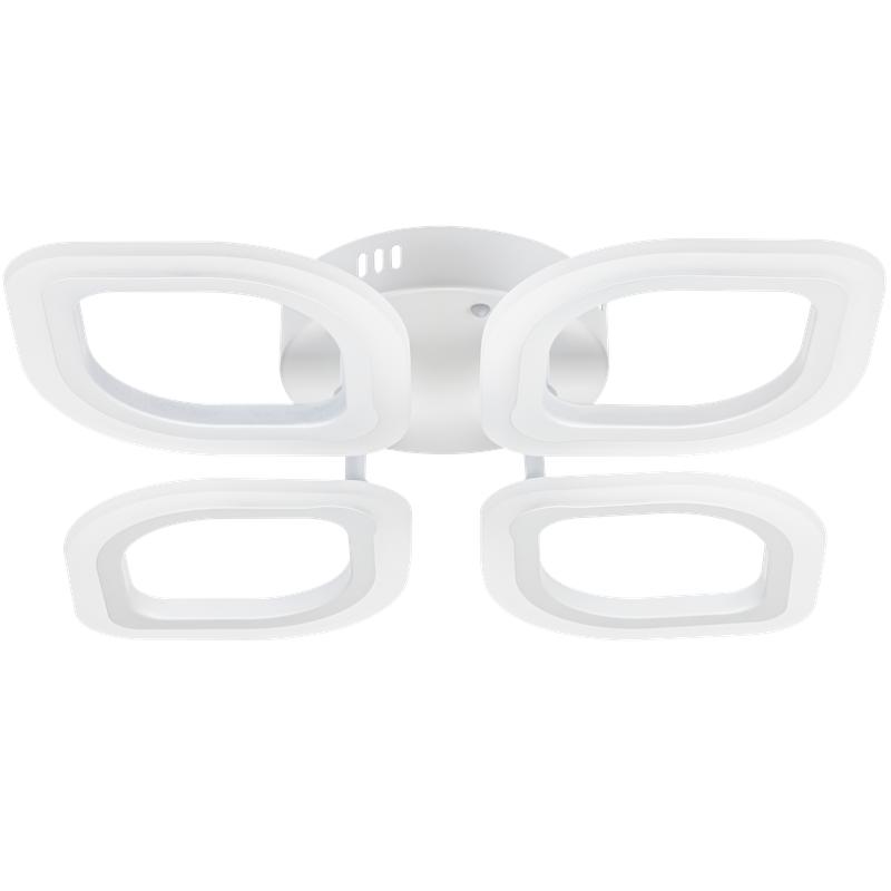 Люстра потолочная светодиодная диммируемая TERAMO 480х480х75мм 104Вт 2700К/4200К/6400К 21кв.м бел. Ritter 52183 3