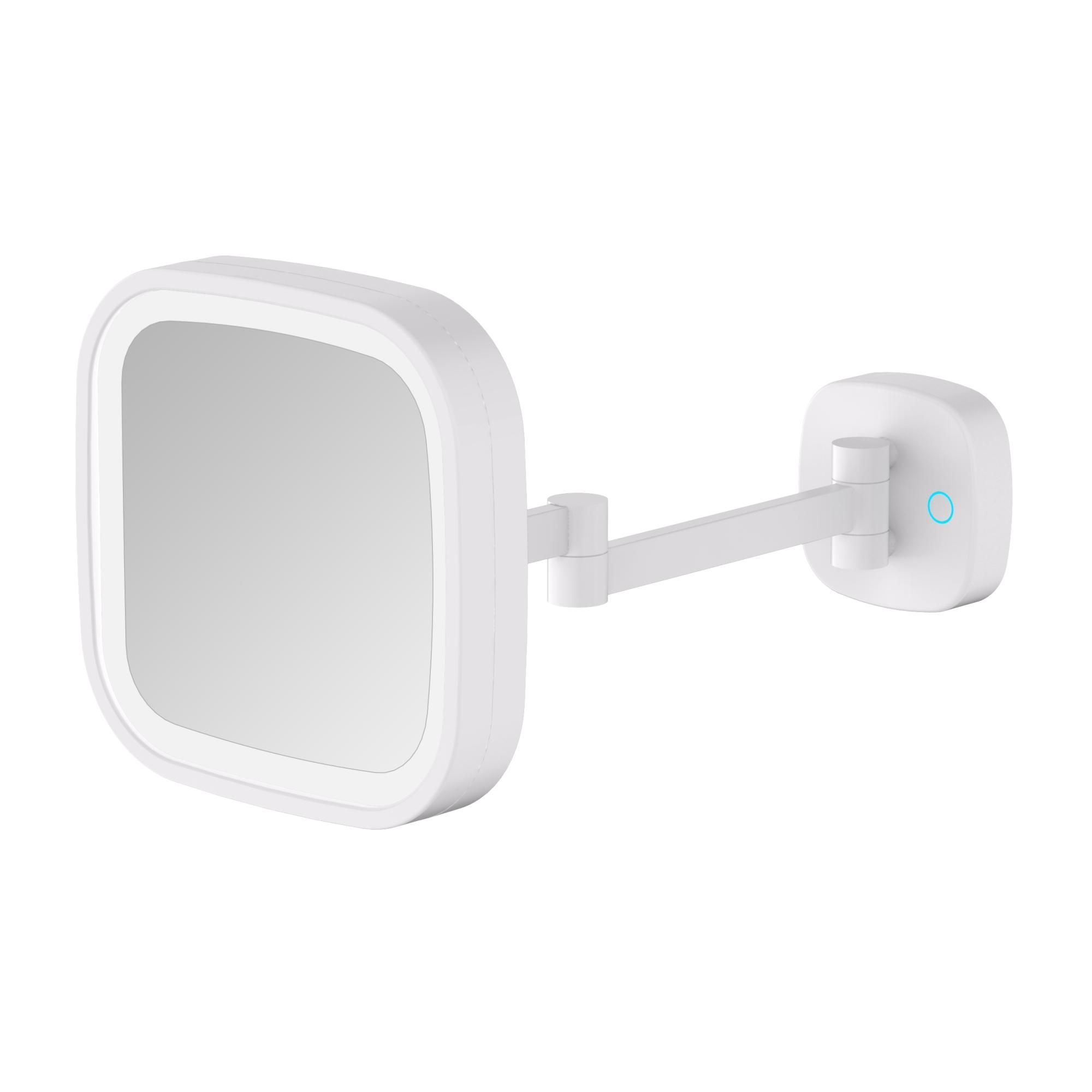 Зеркало косметическое с подсветкой JAVA S-M332W, белый