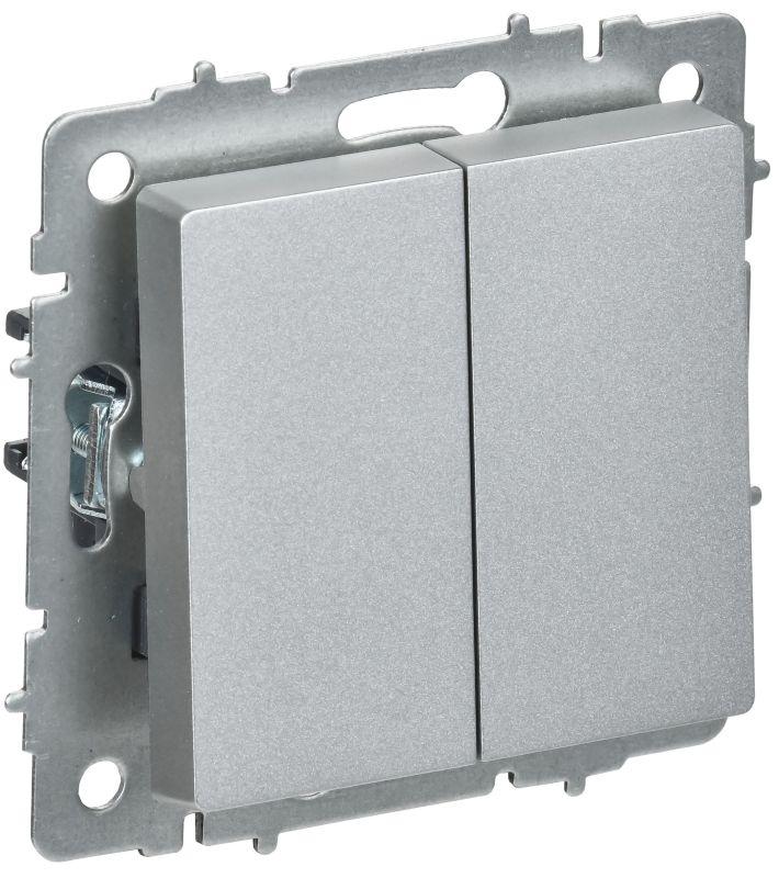 Выключатель перекрестный 2-кл. СП BRITE ВС10-2-3-БрА 10А механизм алюм. IEK BR-V23-0-10-K47