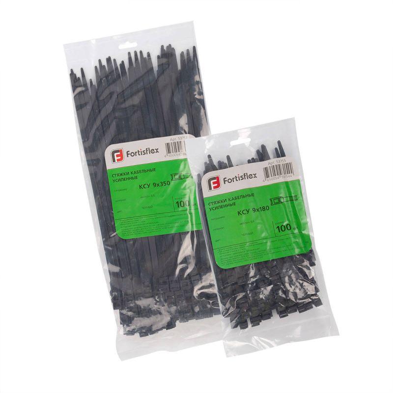 Хомут нейлоновый КСУ 9х760 черн. (уп.100шт) Fortisflex 91705