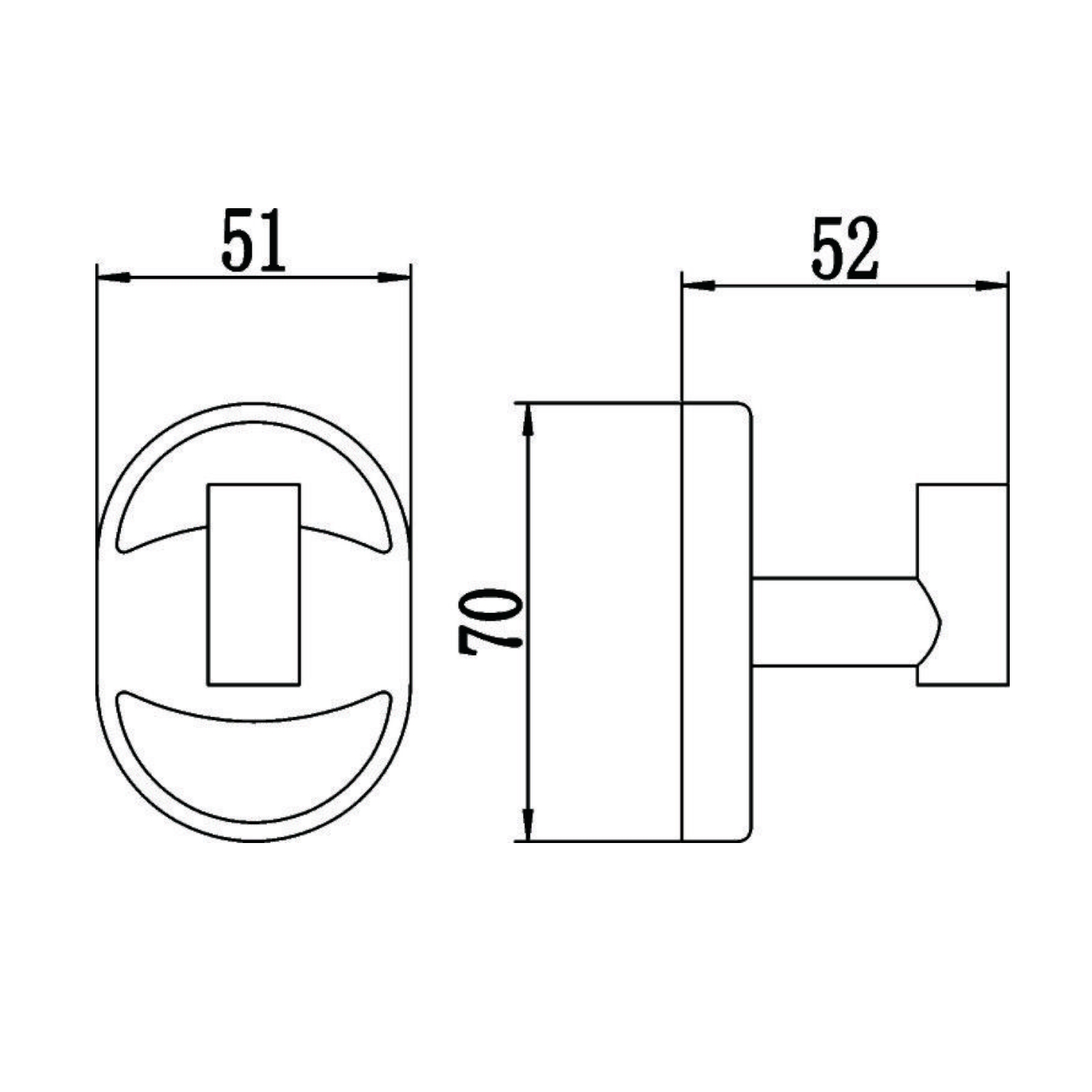Крючок для ванной комнаты Savol S-007053, хром