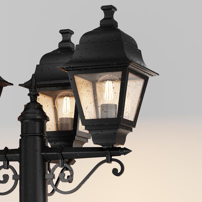 Светильник Abbey Road 3х60Вт E27 IP44 садово-парковый Maytoni O003FL-03B