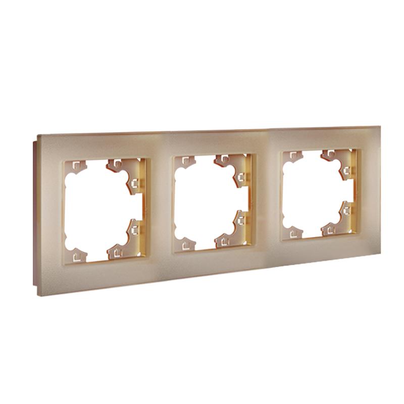 Рамка 3-м Афина стеклянная шампань UNIVersal 2280