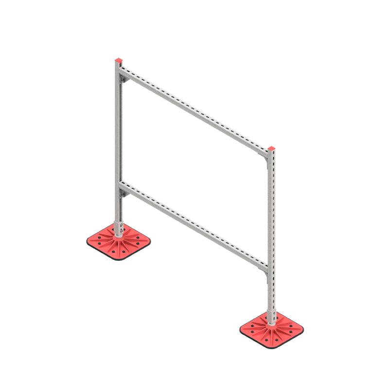 Конструкция опорная для горизонт. прямоугольн. воздуховодов и метал. лотков кабеленесущих систем TECHNORAPTOR FOOT 1500х1500 HD КМ TR0296