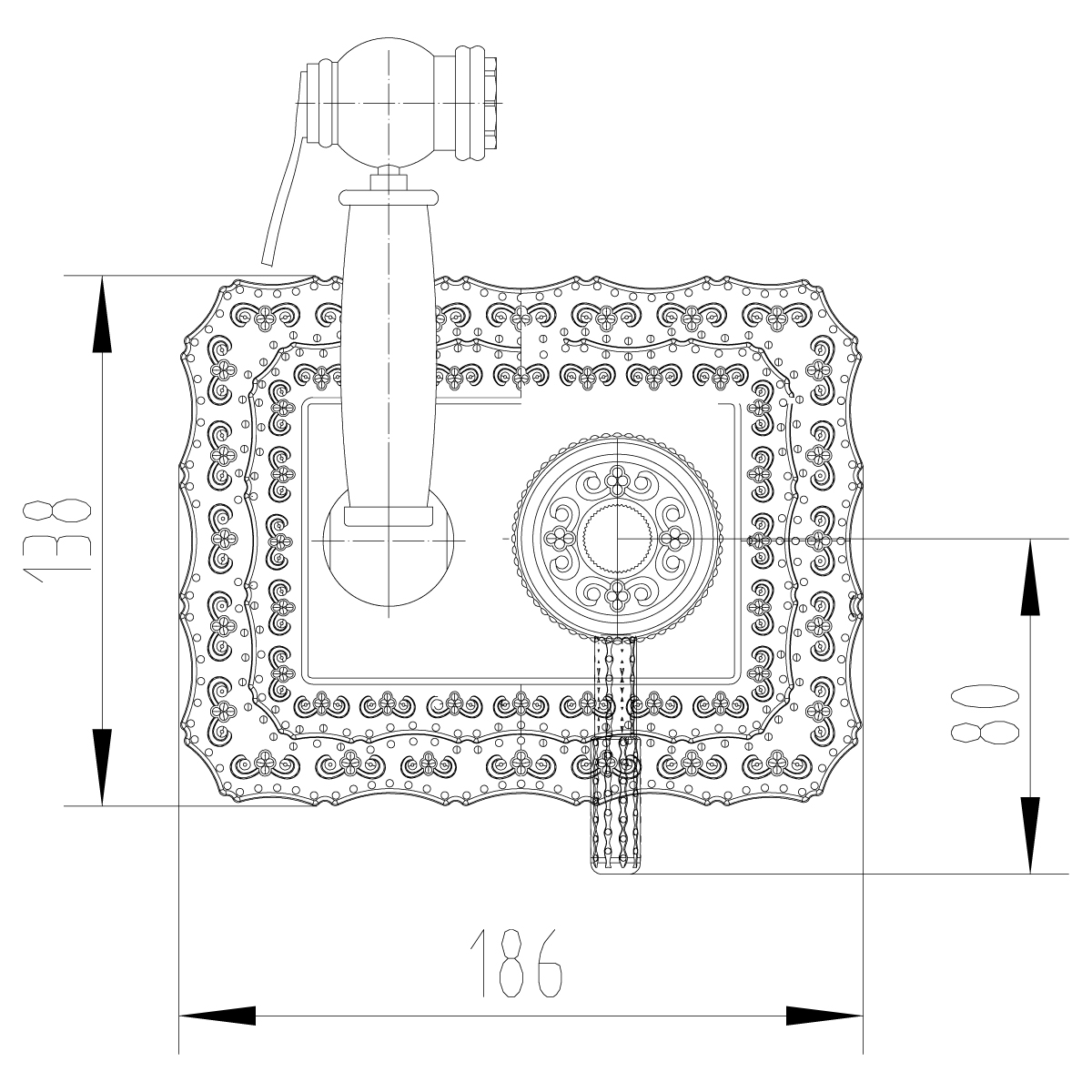 Смеситель гигиенический душ Lemark Jasmine (LM6619B)