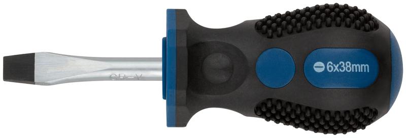 Отвертка "Универсал" CrV сталь прорезиненная ручка профи 6х38мм SL FIT 55142